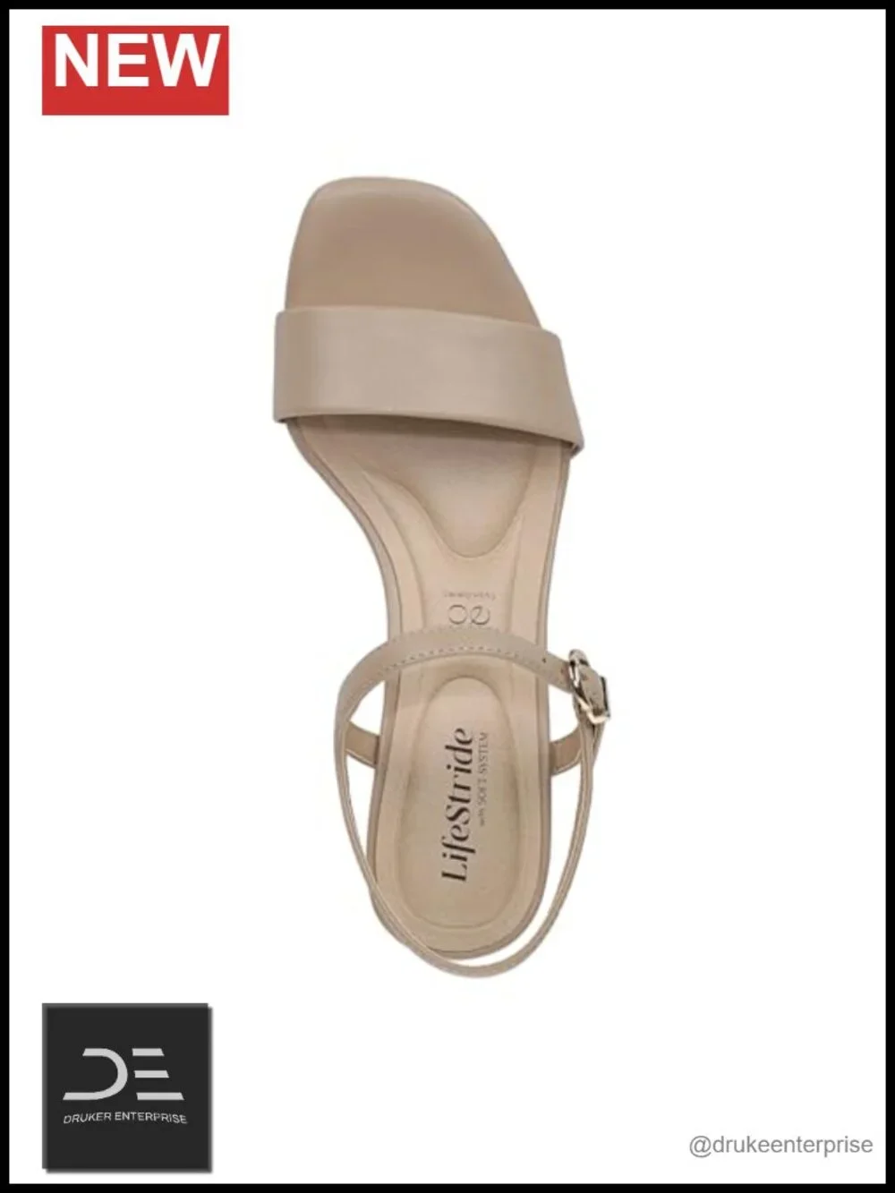 Women's Faux Leather Open Toe Wedge Sandals with Ankle Strap and Buckle